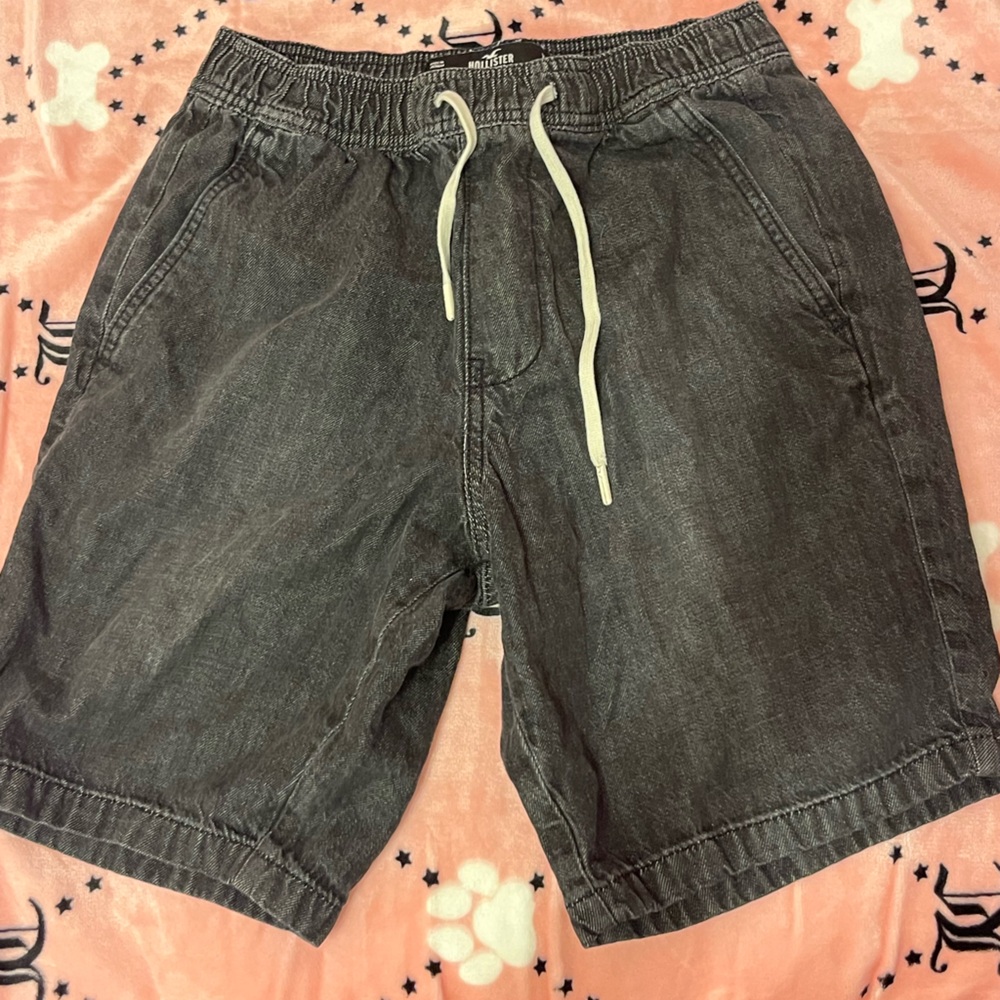 Hollister Gray Jean Shorts Relaxed Fit